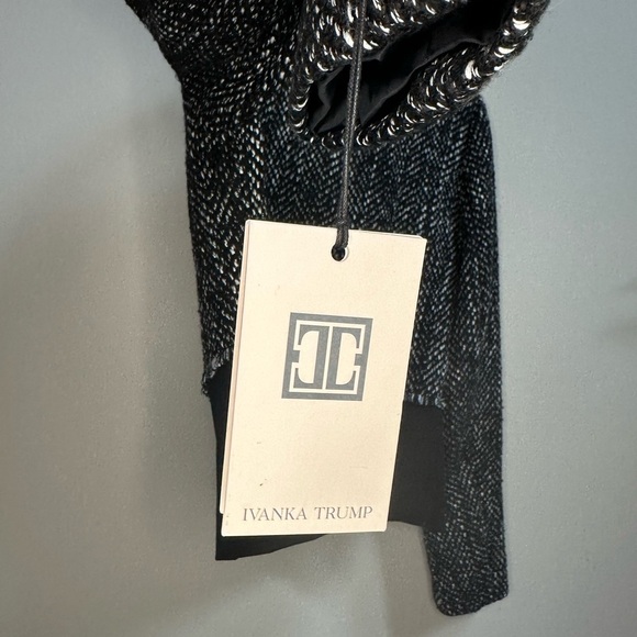 NEW | Ivanka Trump Black Tweed Zippered Jacket Blazer Career Formal Women’s 10 - Picture 3 of 7